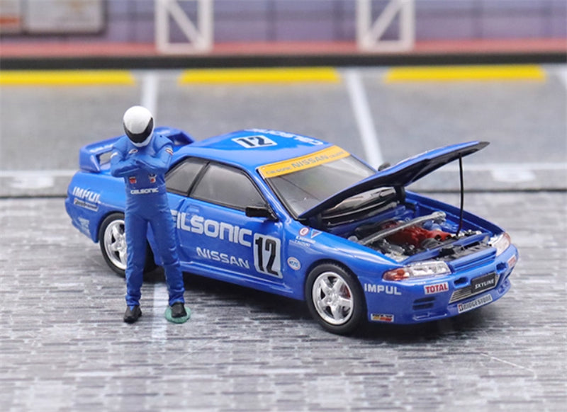TIMEMICRO Nissan GTR R32 Clsonic w/ Figure Limited Edition 999PCS ONLY 1:64 Car Pre-built Model view2