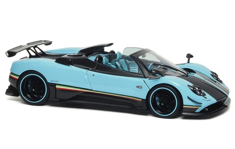 1:18 Pagani Zonda Uno Almost Real convertible version T Blue Diecast Model view4