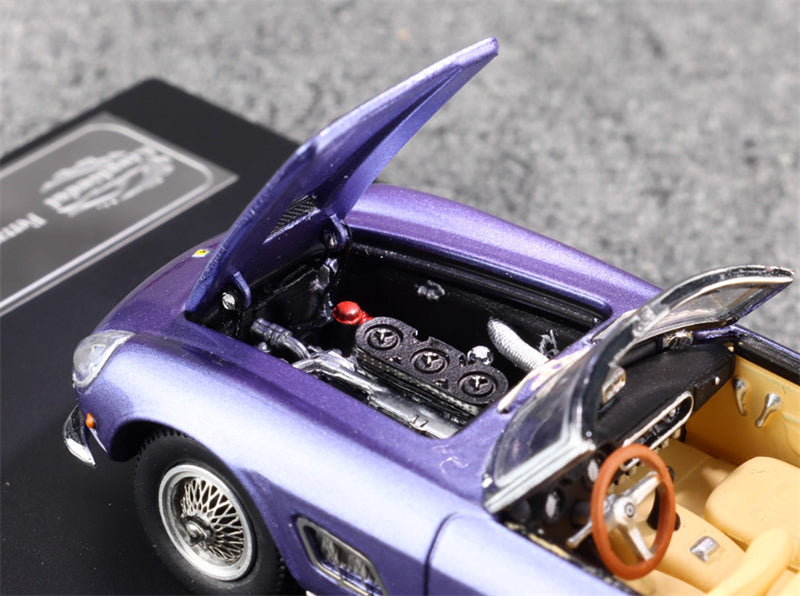 KING MODEL Ferrari 250GT SWB California Open Top Ice Blue Limited Edition 999PCS ONLY 1:64 Car Pre-built Model view3
