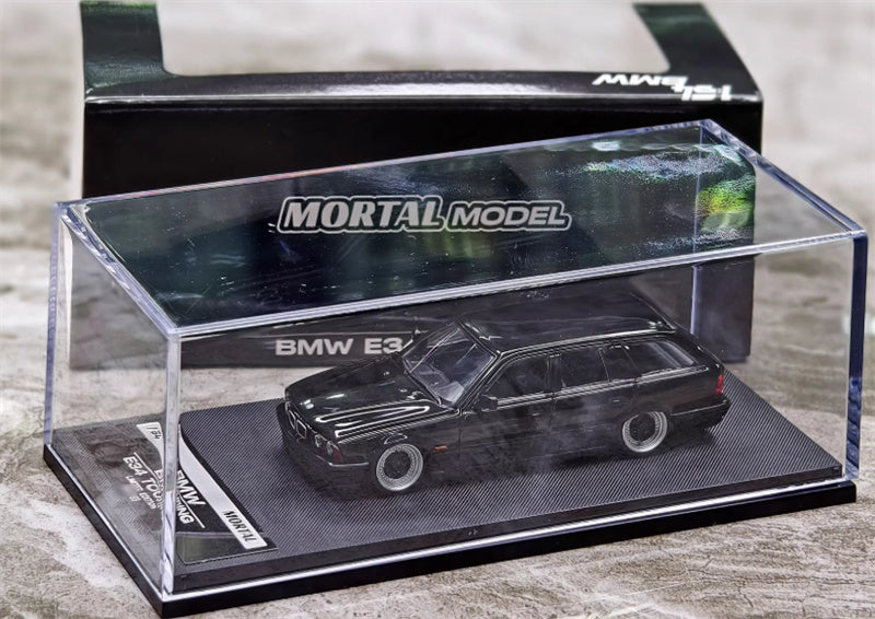 Mortal BMW E34 TOURING 5 Series Pearl Black Lowered Version Limited Edition 799PCS ONLY 1:64 Car Pre-built Model view8