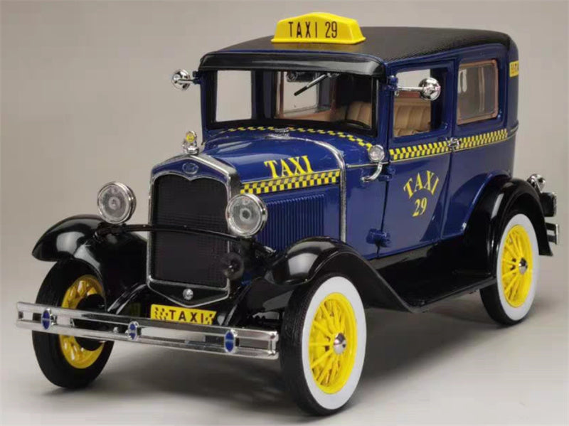Sun Star 1931 Ford A Tudor TAXI dark blue 1:18 Car Pre-built Model view5