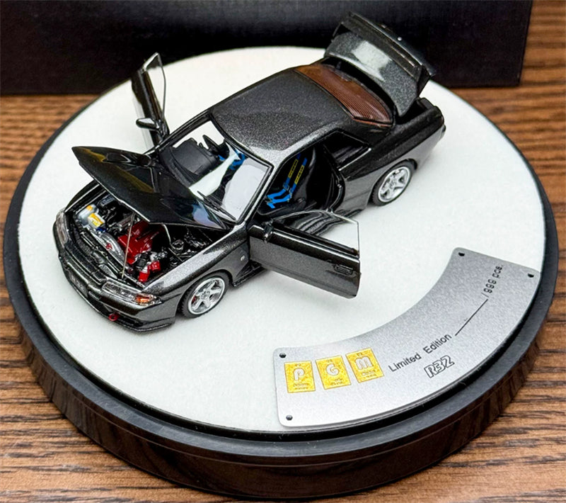 1:64 Nissan GTR R32  Metallic Gray PGM Deluxe Edition Limited Edition 999PCS ONLY DIECAST Model