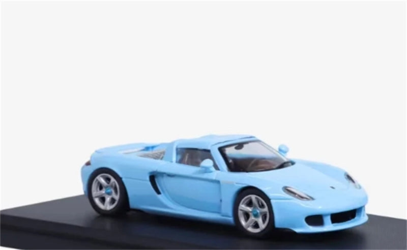 Funny Model Porsche Carrera GT Blue Removable Roof Limited Edition 599PCS ONLY 1:64 car Pre-built Model view1
