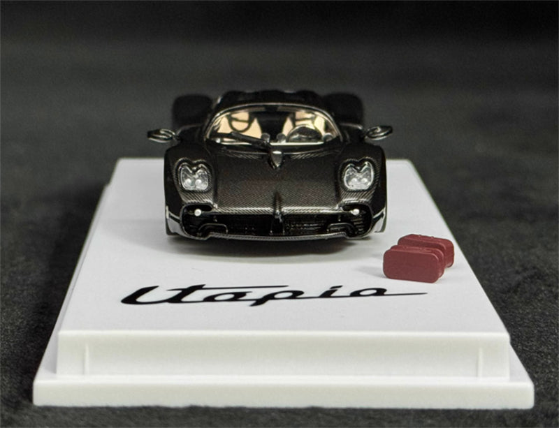 CM Model Pagani Utopia All Carbon Black 1:64 Car Pre-built Model view4