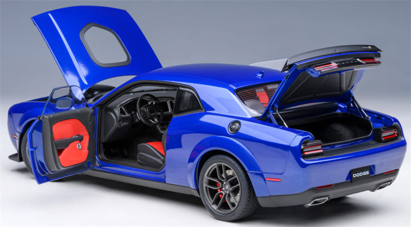 AUTOART Dodge Challenger R/T Scat Pack Widebody 2022 Indigo Blue 1:18 Car Pre-built Model view7