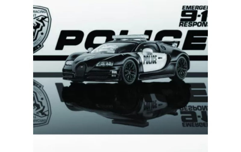 1:64 Bugatti Veyron Super Sport   Mortal Model Black police car Limited Edition 299PCS ONLY DIECAST Model