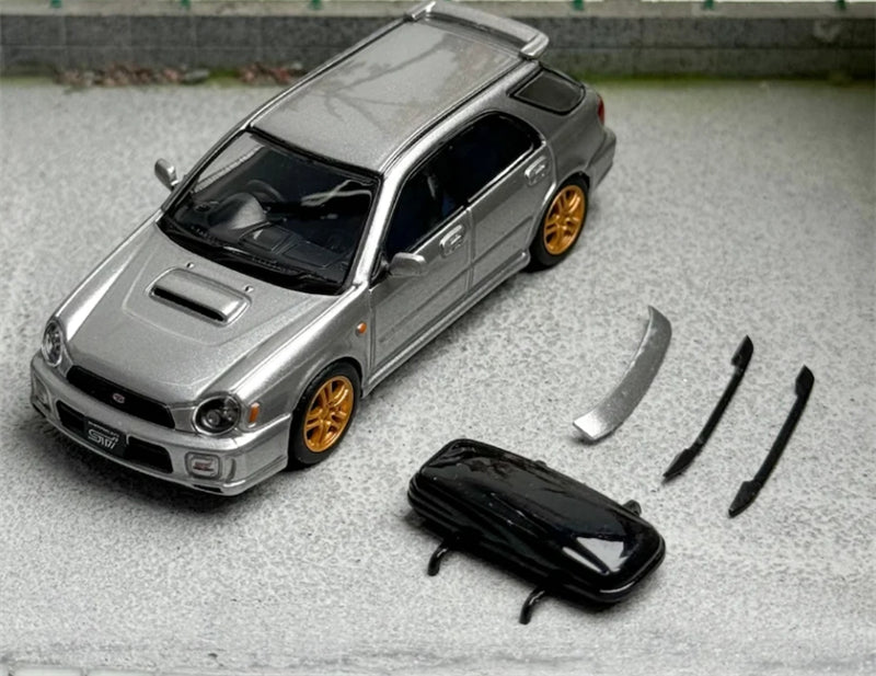 1:64 Subaru Impreza WRX STI 7th Generation Wagon  Silver Gray Furuya DIECAST Model