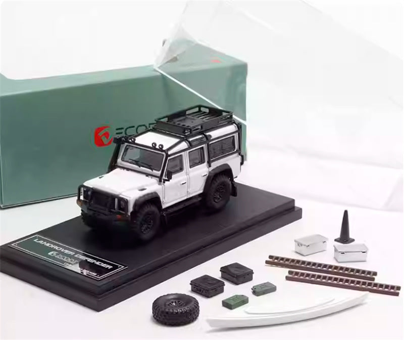 Master & Decode Land Rover Defender 110 4X4 modified pure white 1:64 Car Pre-built Airliner Model Display view4