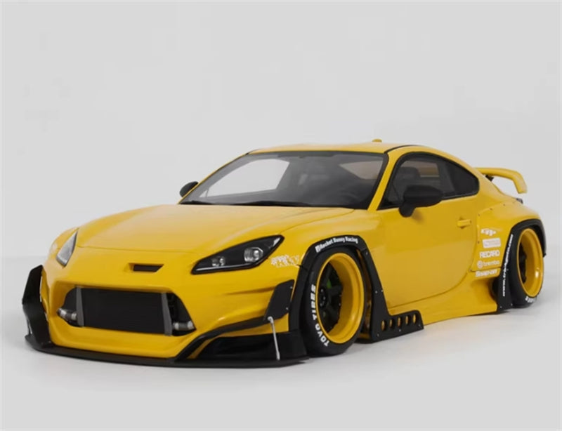 1:18 Toyota GR86 Rocket Bunny  Yellow GT SPIRIT  Resin Model