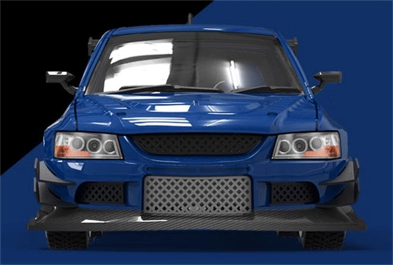 TimeMicro Mitsubishi Lancer Evolution IX Racing car Blue Regular Version 1:64 car Pre-built Model view2