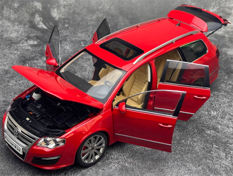 NZG Volkswagen VW Passat Estate R36 Classic ceramic jar Car Red with pedal Limited Edition 199PCS ONLY 1:18 Car Pre-built Model view6