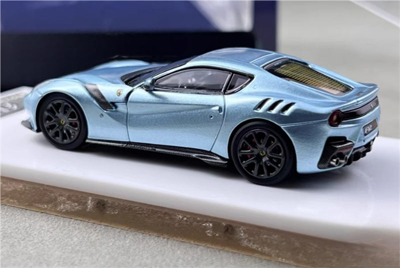 Stance Hunters Ferrari F12 TDF Supercar Limited Edition 499PCS ONLY Ice blue 1:64 Car Pre-built Model view2