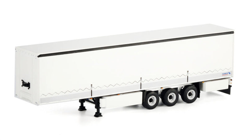 WSI CURTAINSIDE TRAILER - 3 AXLE White Line 1:50 Truck Pre-built Model