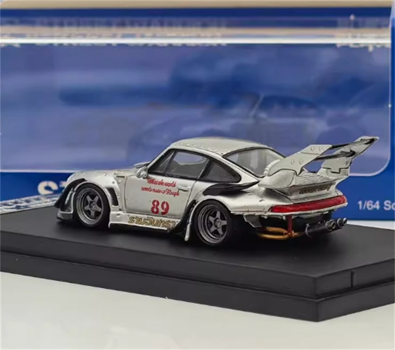 1:64 Porsche 911 RWB 993 Silver 89# Silver 89# Track SW DIECAST Limited Edition 499pcs ONLY Model