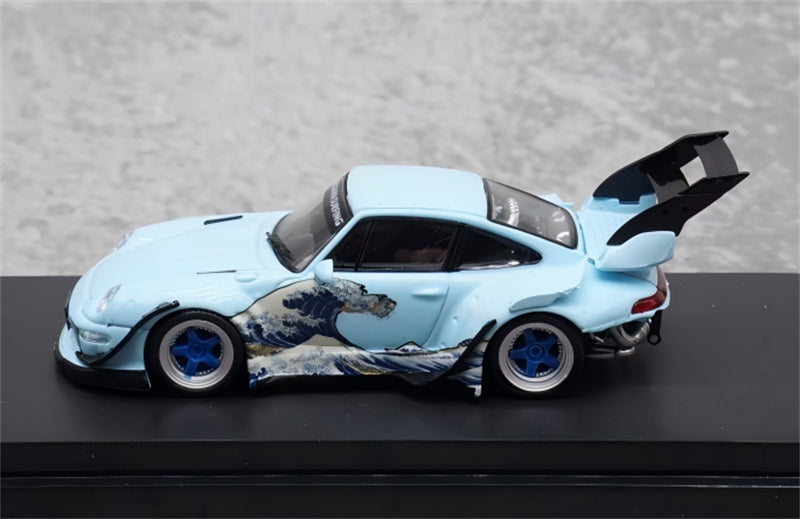 1:64 Porsche 911 RWB 993 Blue Kanagawa Surfing SW DIECAST Limited Edition 499pcs ONLY Model