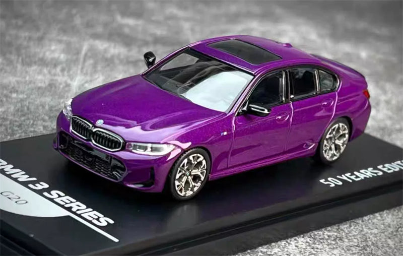 1:64 BMW 3 Series G20 Lightning Purple Almost Real 50 Years Edition DIECAST Civil Car Model