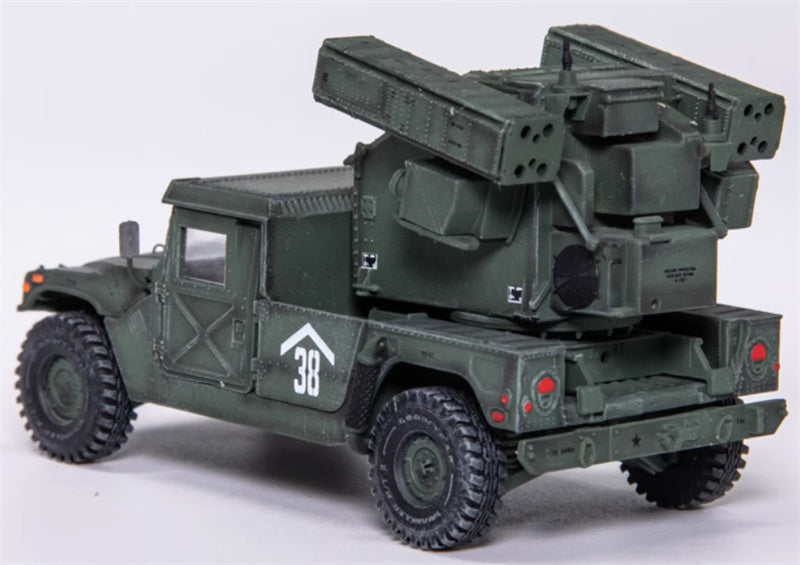 T-MODLE US Hummer Avenger Air Defense System Frontline Area Air Defense Green coating 1:72 Tank Pre-built Model