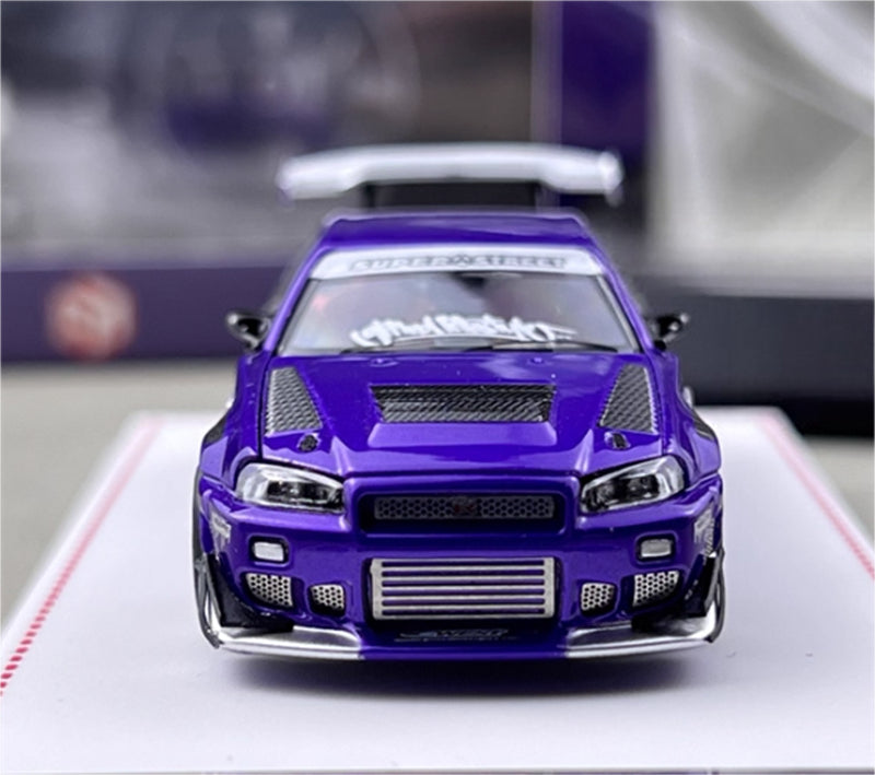 Focal Horizon Nissan Skyline GT-R R34 Violet Storm Livery Limited Edition 999PCS ONLY 1:64 Car Pre-built Model view5