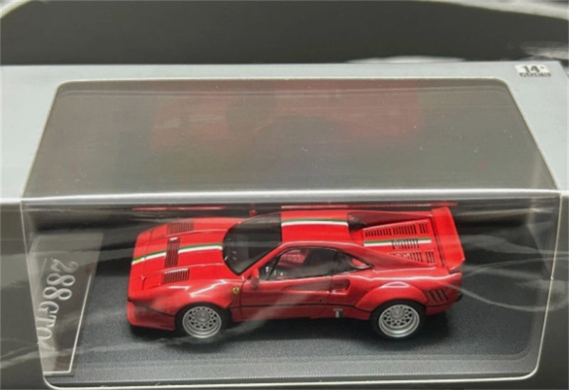 Hone Model Ferrari 288 GTO Red w/ Stripe Widebody 1:64 car Pre-built Model view8