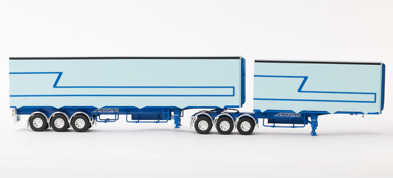 Drake EziLiner B Australian DOUBLE SET Light Blue 1:50 Truck Pre-built Model