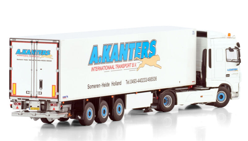WSI DAF XF SPACE CAB MY2017 4X2 REEFER TRAILER - 3 AXLE A. Kanters Transport 1:50 Truck Pre-built Model