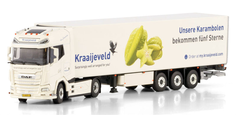 WSI DAF XG+ 4X2 REEFER TRAILER - 3 AXLE Kraaijeveld 1:50 Truck Pre-built Model