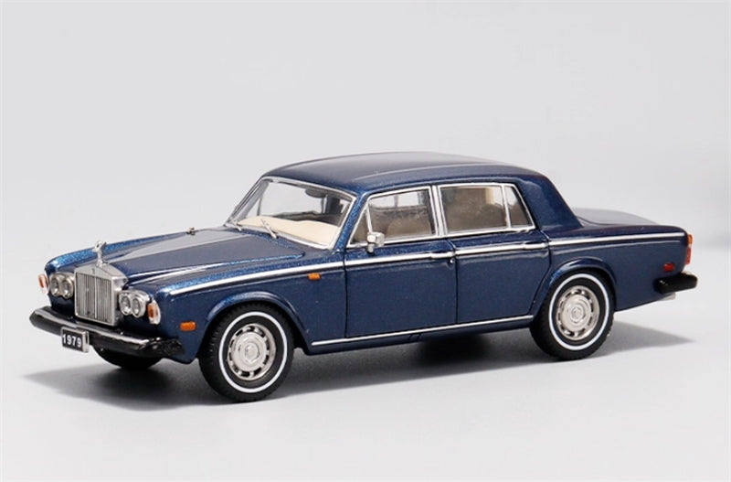 GFCC 1979 Rolls Royce Silver Shadow II Luxury Classic Blue Gold Limited Edition 499PCS ONLY 1:64 car Pre-built Model view1