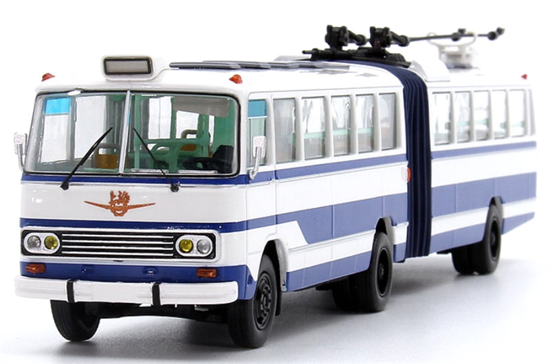 AUTO-GLIMPSE Shanghai Bus SK561GF articulated trolley dark blue 1:64 Bus Pre-built Model view6