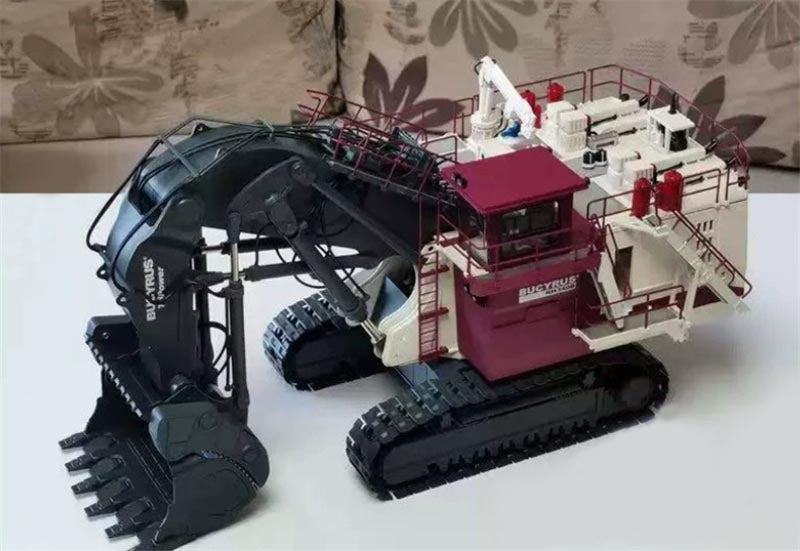 1:50  BUCYRUS RH340B Bymo Limited Collectors Edition Front shovel Black Red White Diecast Model