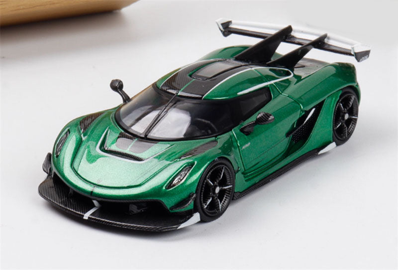 HKM Premium & BriScalemicro Koenigsegg Jesko Green Limited Edition 500PCS ONLY 1:64 Car Pre-built Model view1