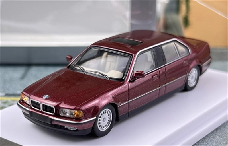 1:64 BMW E38 7 Series L7 96-98 Cherry Red DCM DIECAST Limited Edition 499pcs ONLY Model