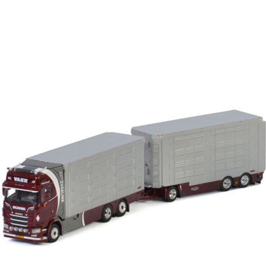 WSI SCANIA S HIGHLINE CS20H 6X2 TAG AXLE RESIN COMBI trailer VAEX 1/50 DIECAST Truck