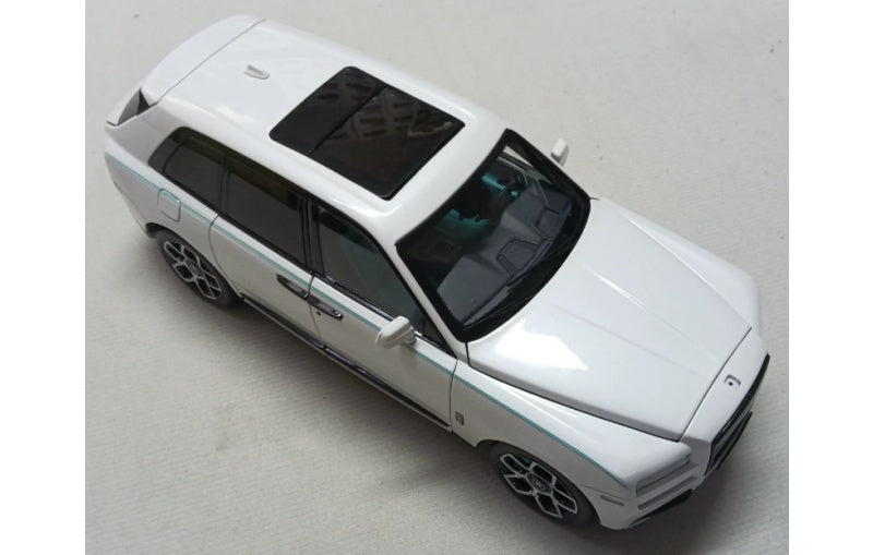1:18 Cullinan Rolls-Royce BB wheel Limited Edition 200PCS ONLY White blue double waistline Diecast Model view5