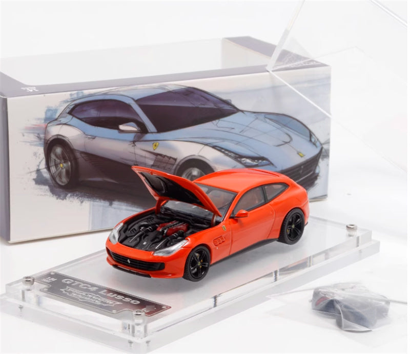 Phantom Knight Ferrari GTC4 Lusso station wagon Limited Edition 999PCS ONLY Arancio 1:64 Car Pre-built Model view6