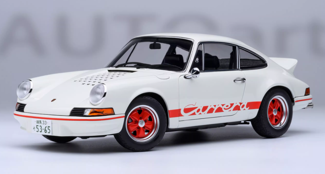 AUTOART Porsche 911 CARRERA 2.7 RS White 1:18 Car Pre-built Model view1