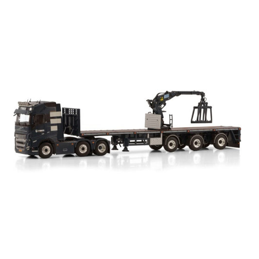 1:50 VOLVO FEREX SOLID BASE FH5 6X2 BRICK TRAILER 3 AXLE WSI   Diecast Model