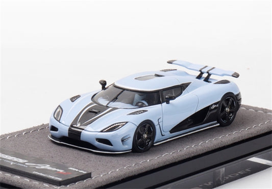 GRYNING Koenigsegg Agera R Supercar Light Milk Blue Limited Edition 399PCS ONLY 1:64 car Pre-built Model view1