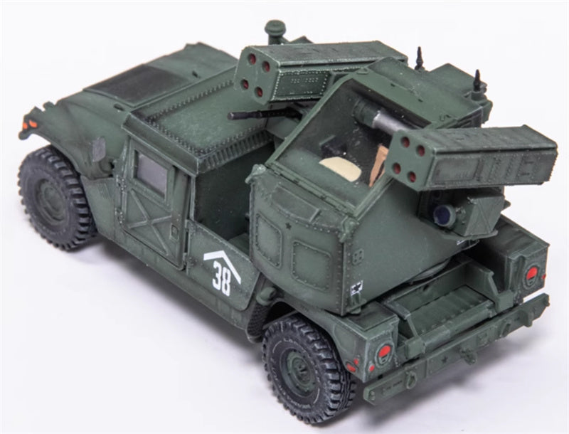 T-MODLE US Hummer Avenger Air Defense System Frontline Area Air Defense Green coating 1:72 Tank Pre-built Model