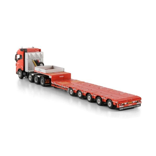 1:50 VOLVO PEINEMANN FH5 8X4 MANOOVR 5 AXLE WSI Red Diecast Model