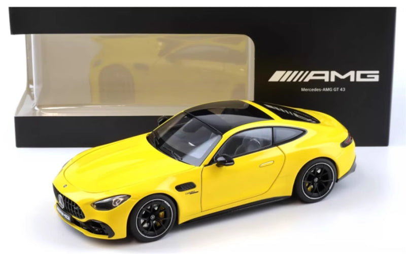 Mercedes AMG GT43 Fully open Yellow 1:18 Car Pre-built Model