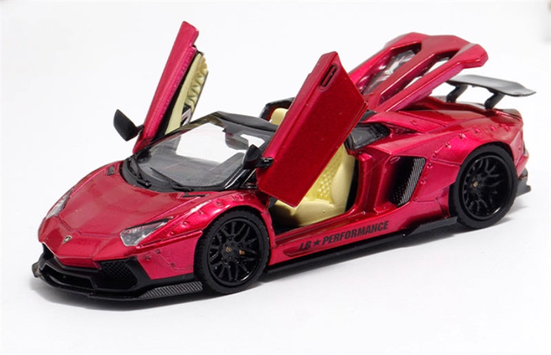 Rhino Model Lamborghini Aventador LP700-4 LBWK Convertible Purple Limited Edition 666PCS ONLY 1:64 Car Pre-built Model view1