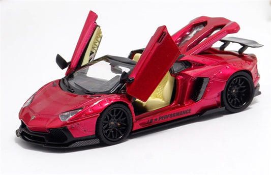 Rhino Model Lamborghini Aventador LP700-4 LBWK Convertible Purple Limited Edition 666PCS ONLY 1:64 Car Pre-built Model view1