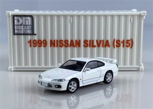 CATERPILLAR NISSAN SILVIA S15 white Right hand drive 1:64 Car Pre-built Model