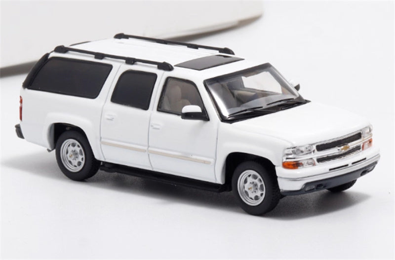 MK Miniatures 2003 Chevrolet Suburban SUV White spray painted version 1:64 Car Pre-built Model view5