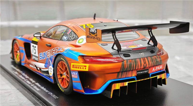 Spark Mercedes AMG GT3 SunEnergy 1 Racing Winner Bathurst 12H #75 L.Stolz-J.Gounon 2022 Limited Edition 1:18 Car Pre-built Model view5