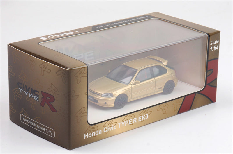Focal Horizon Honda Civic EK9 Type-R 1st Generation Gold Limited Edition 999PCS ONLY 1:64 Car Pre-built Model view8
