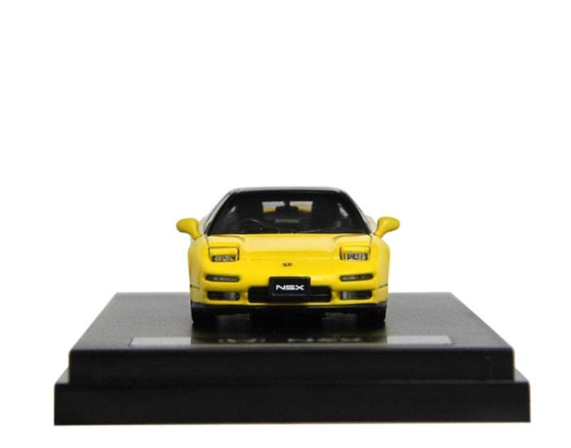 LCD-MODELS Honda NSX MK1 NA1 Yellow with Flipping Headlights 1:64 car Pre-built Model view3