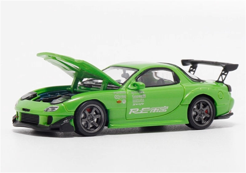 1:64 Mazda RX-7 RE Amemiya‌ Green BSC DIECAST Limited Edition 499pcs ONLY Model