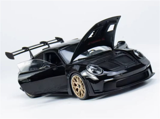 1:18 PORSCHE 911 (992) GT3 RS 2022 Black w/ gold wheel hub  MINICHAMPS Limited Edition 400PCS ONLY DIECAST Car Model