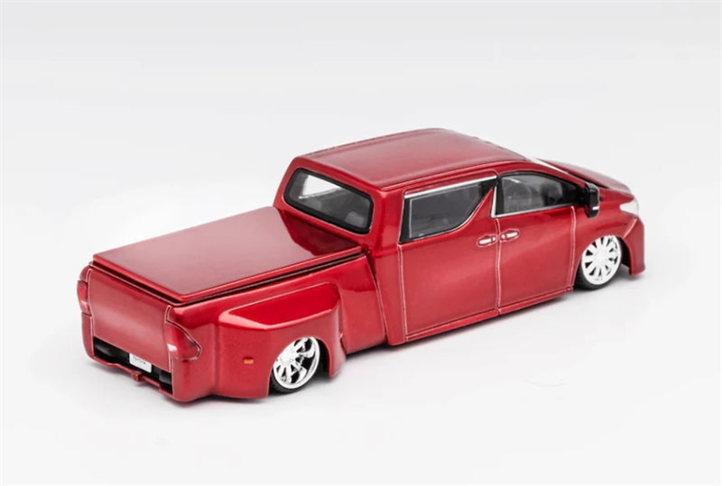 GCD TOYOTA NATS Alphard Pickup Super Dually red Limited Edition 500PCS ONLY RHD 1:64 Truck Pre-built Model view3